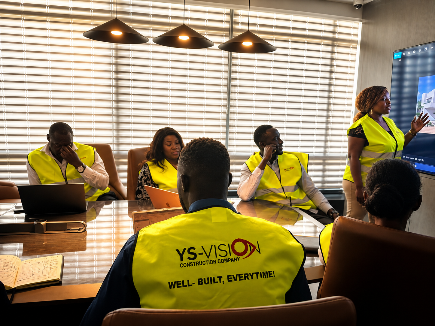 YS-Vision team meeting in the boardroom